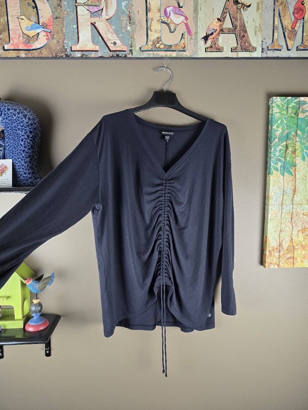 Athleta Crossover Ruched Top XL - Picture 4 of 9